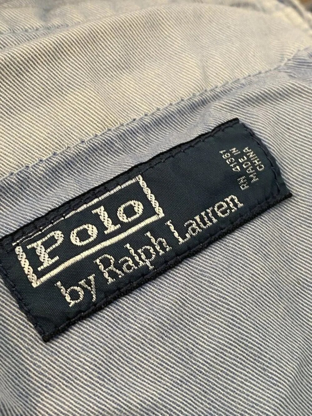 Polo Ralph Lauren Shorts Men 38 Light Blue Flat Front Casual Summer Beach Cotton